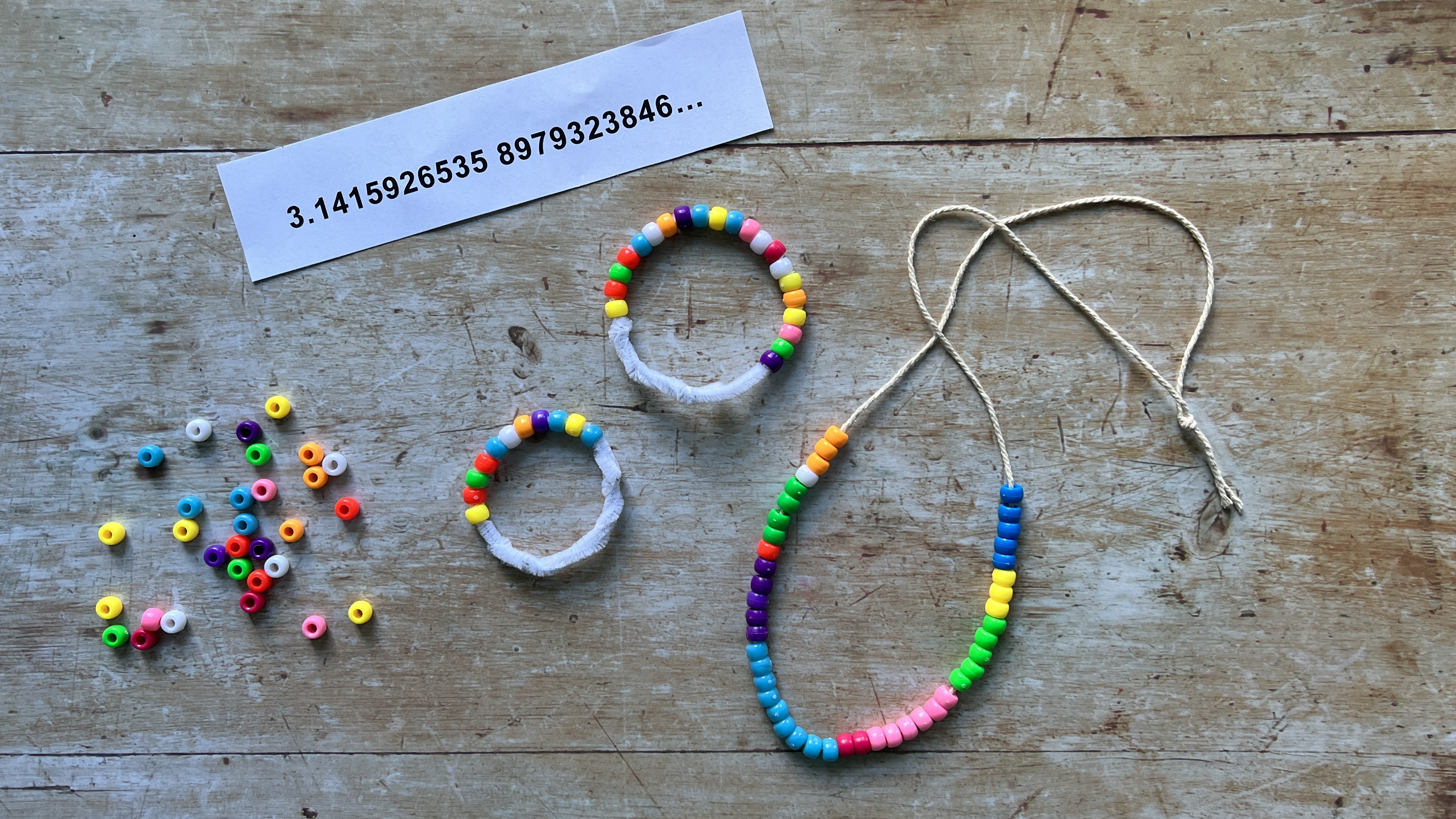 Pi Day Bracelets and Necklace