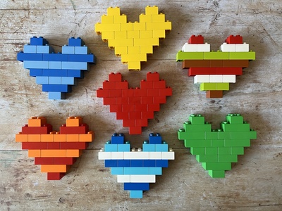 Seven Lego Hearts